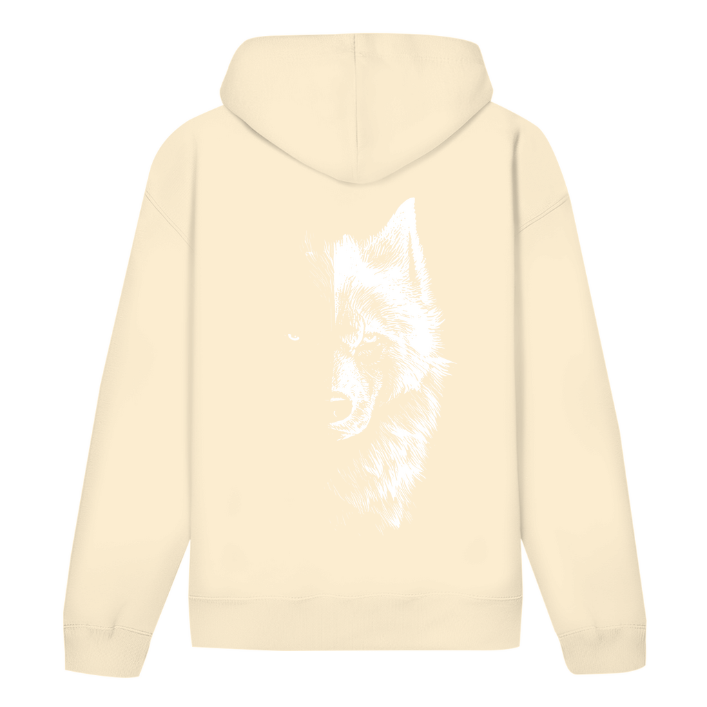 Herren Premium Bio-Hoodie "Wolfsgesicht" | Nachhaltig & Stilvoll