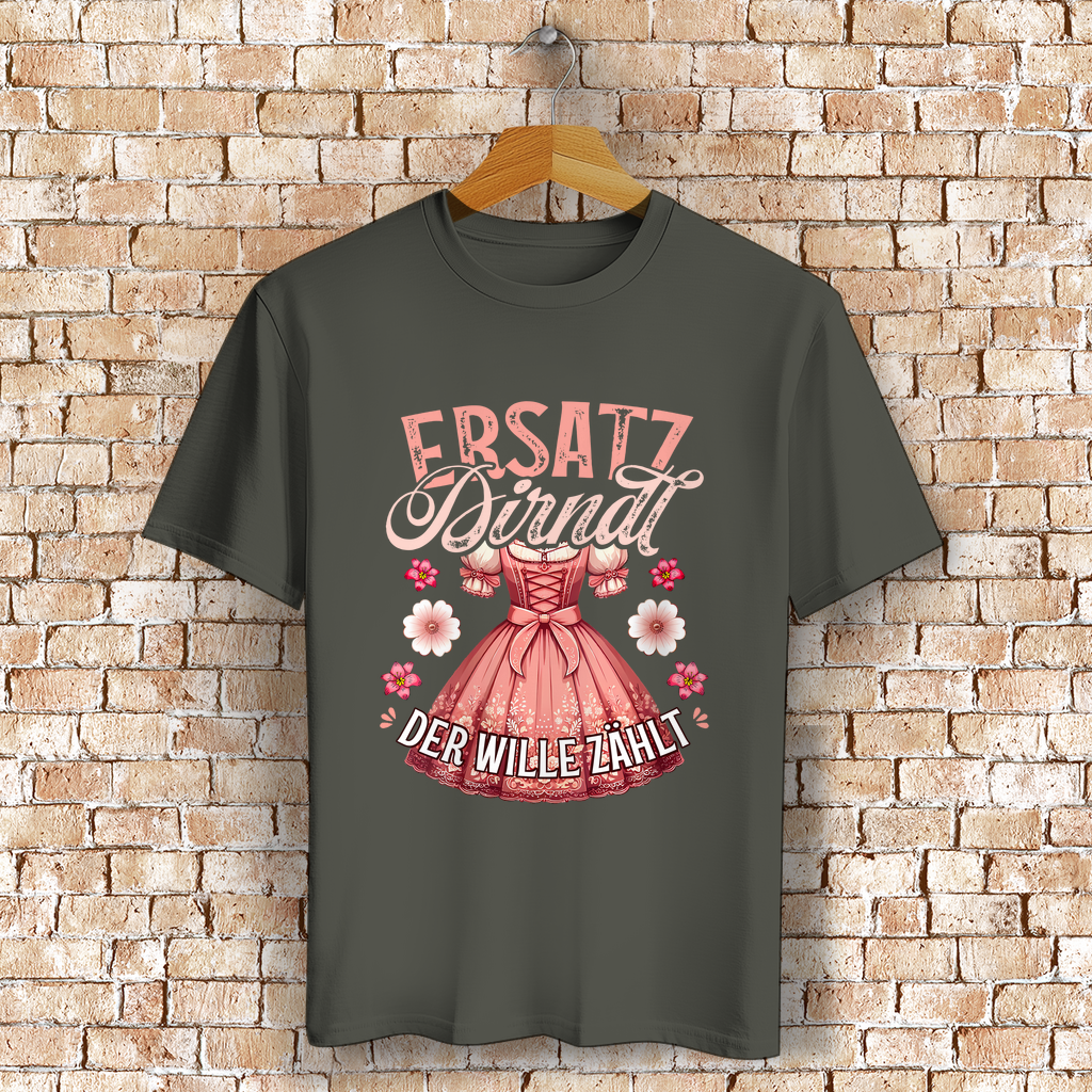 Damen T-Shirt "Ersatz Dirndl" | Der Wille zählt | 100% Bio-Baumwolle