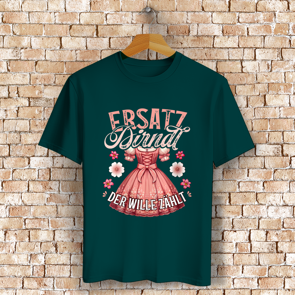 Damen T-Shirt "Ersatz Dirndl" | Der Wille zählt | 100% Bio-Baumwolle
