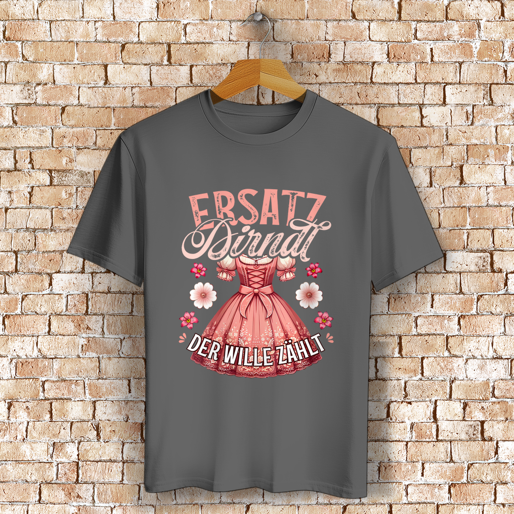 Damen T-Shirt "Ersatz Dirndl" | Der Wille zählt | 100% Bio-Baumwolle
